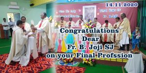 Congratulations Dear Fr. B. Joji SJ